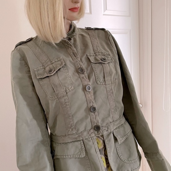 See By Chloe Paris Olive Green Cargo Utility Jacket 32 - Picture 11 of 16